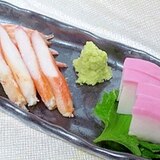 小料理屋の雰囲気☆　豪華に「板わさ蟹添え」